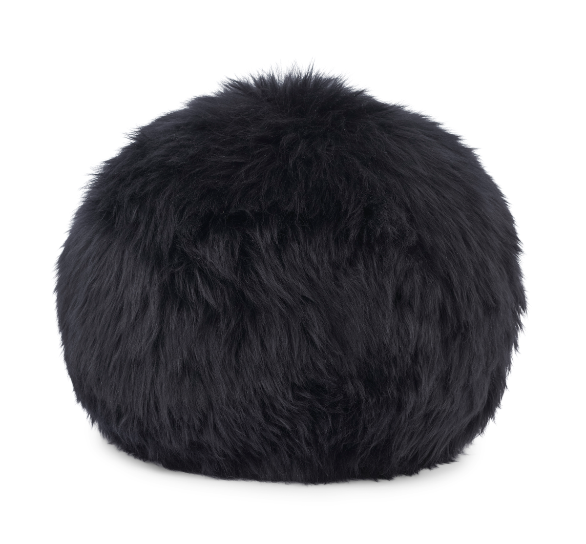 Angelite Cushion | D10 in | D12 in | D14 in | Long Wool Black / D12 in