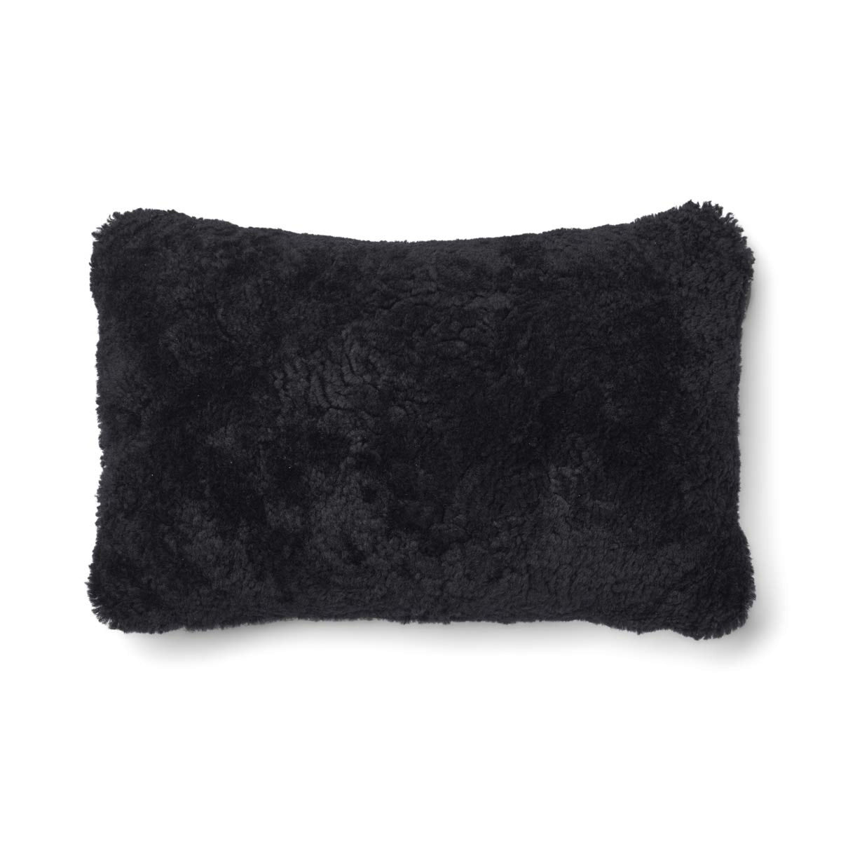 Short-Wool Sheepskin Cushion | 20x20 in | 13x20 in Charcoal/Black / 13x20 in