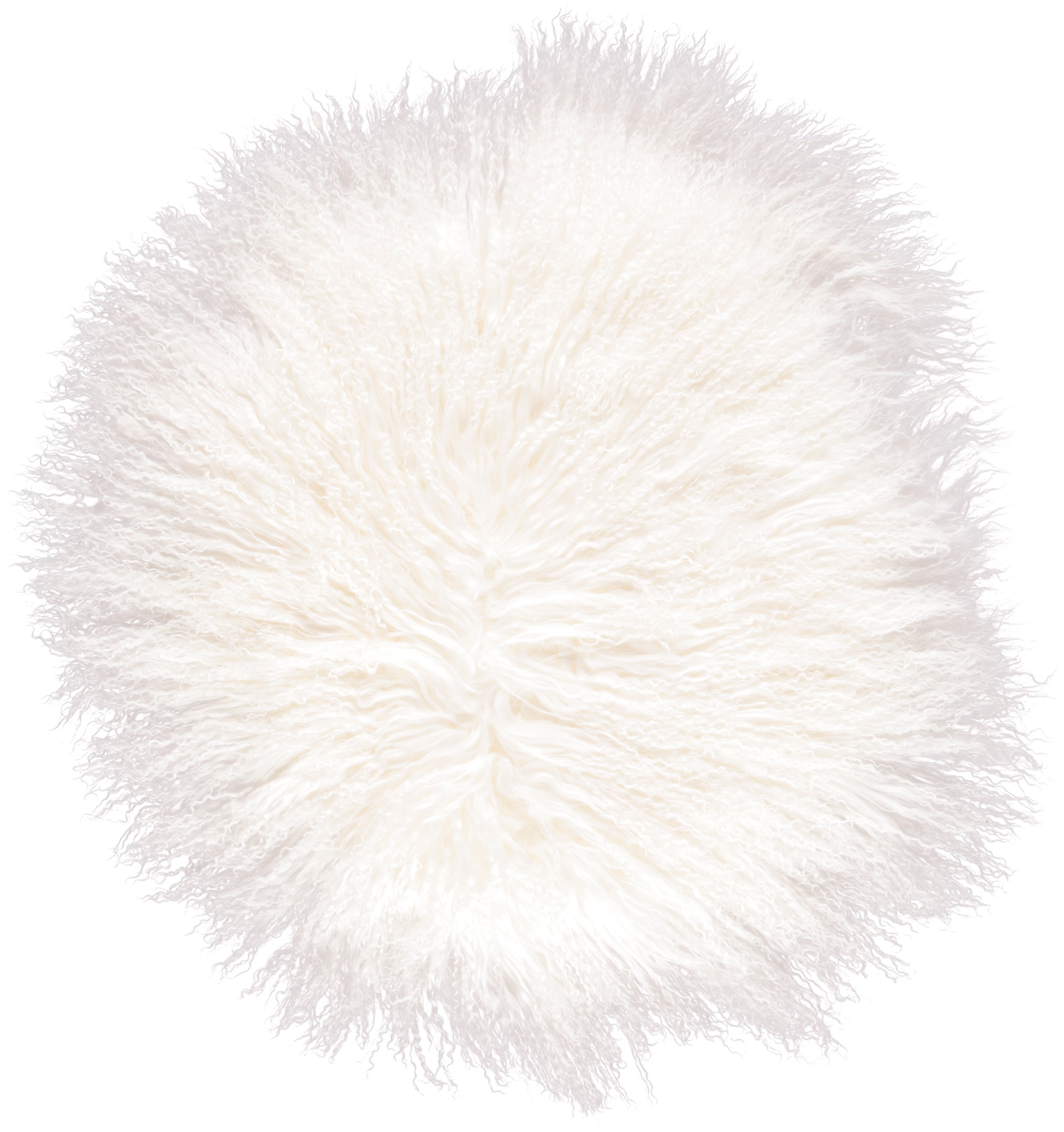 Curly Cake Cushion | D15 in | 18 in | 24 in Ivory / D15 in
