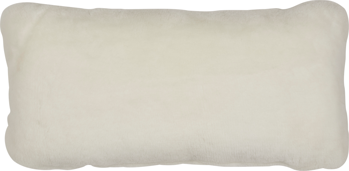 Moccasin Cushion | Doublesided | 11x22 in White