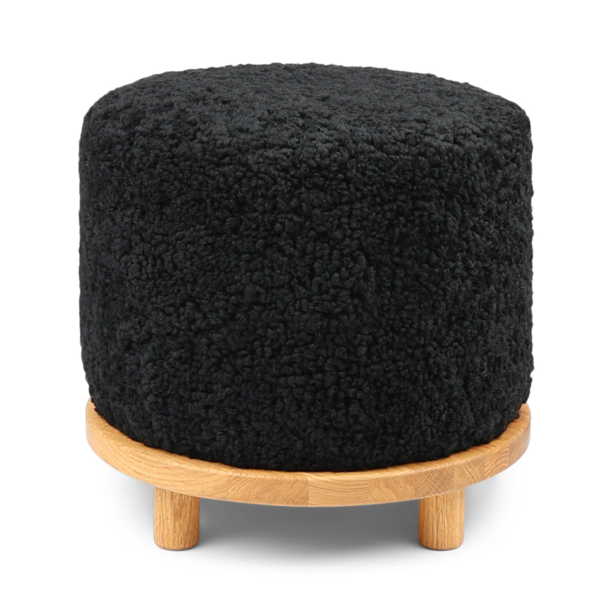 Simon Stool Black / Oak Legs