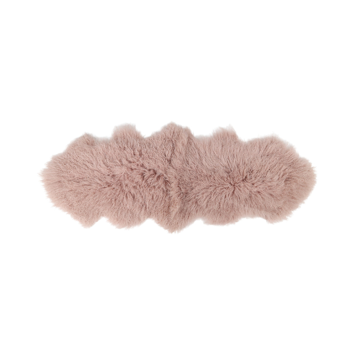 Double Mongolian Sheepskin | 59 x 22 in Old Rose
