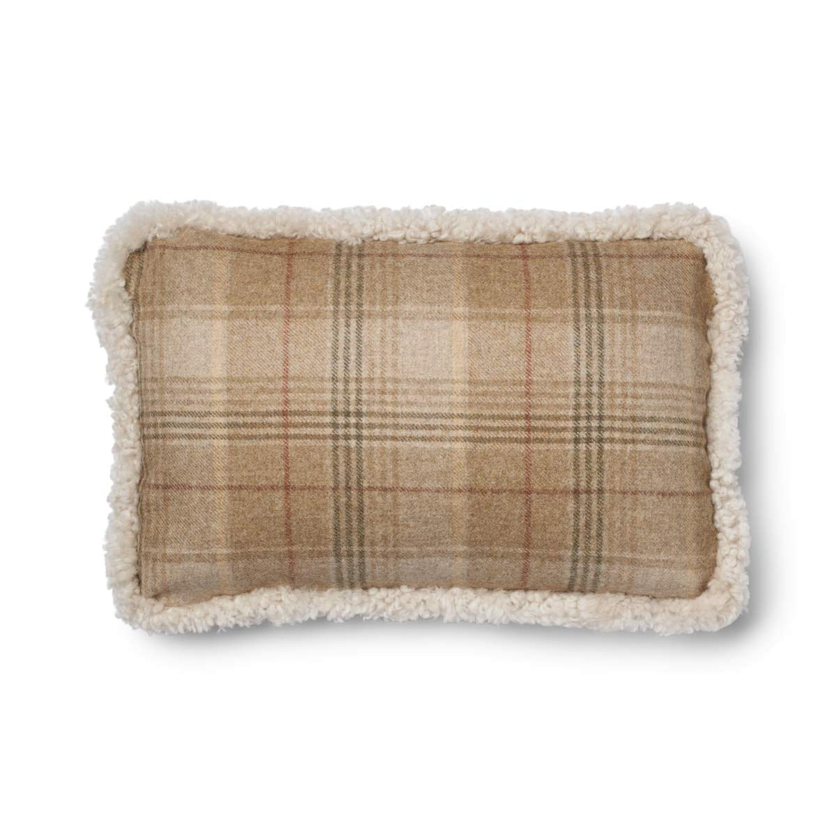 Wool Cushion | Doublesided | SW trim | 20x20 in | 13x20 in Sand-Beige/Pearl / 13x20 in