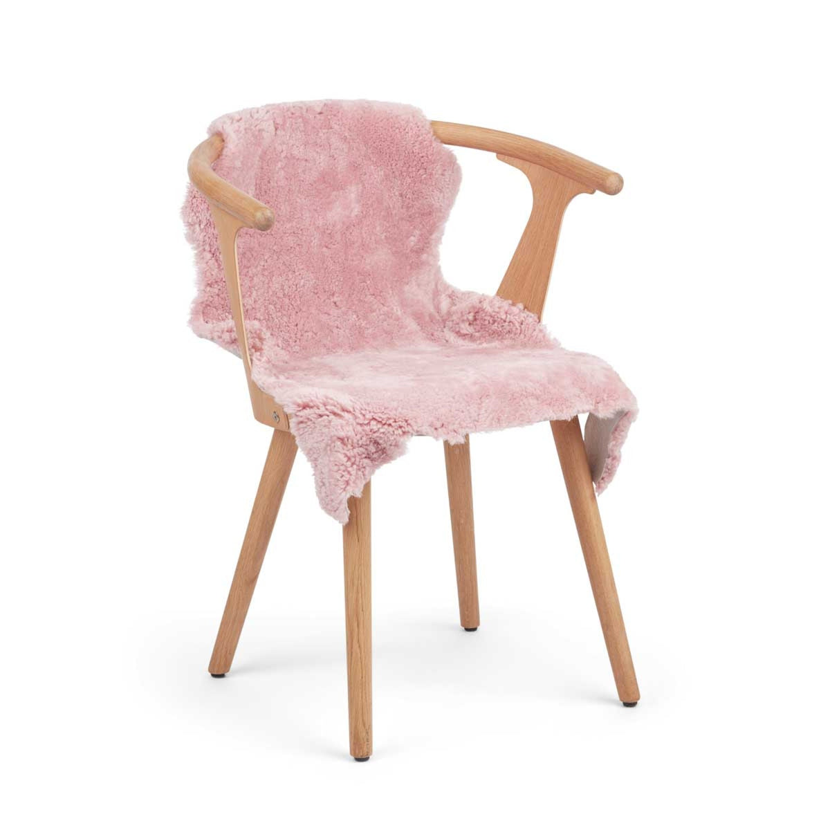 New Zealand Sheepskin | Short Wool | Dyed | 35 in Coral Silver Pink