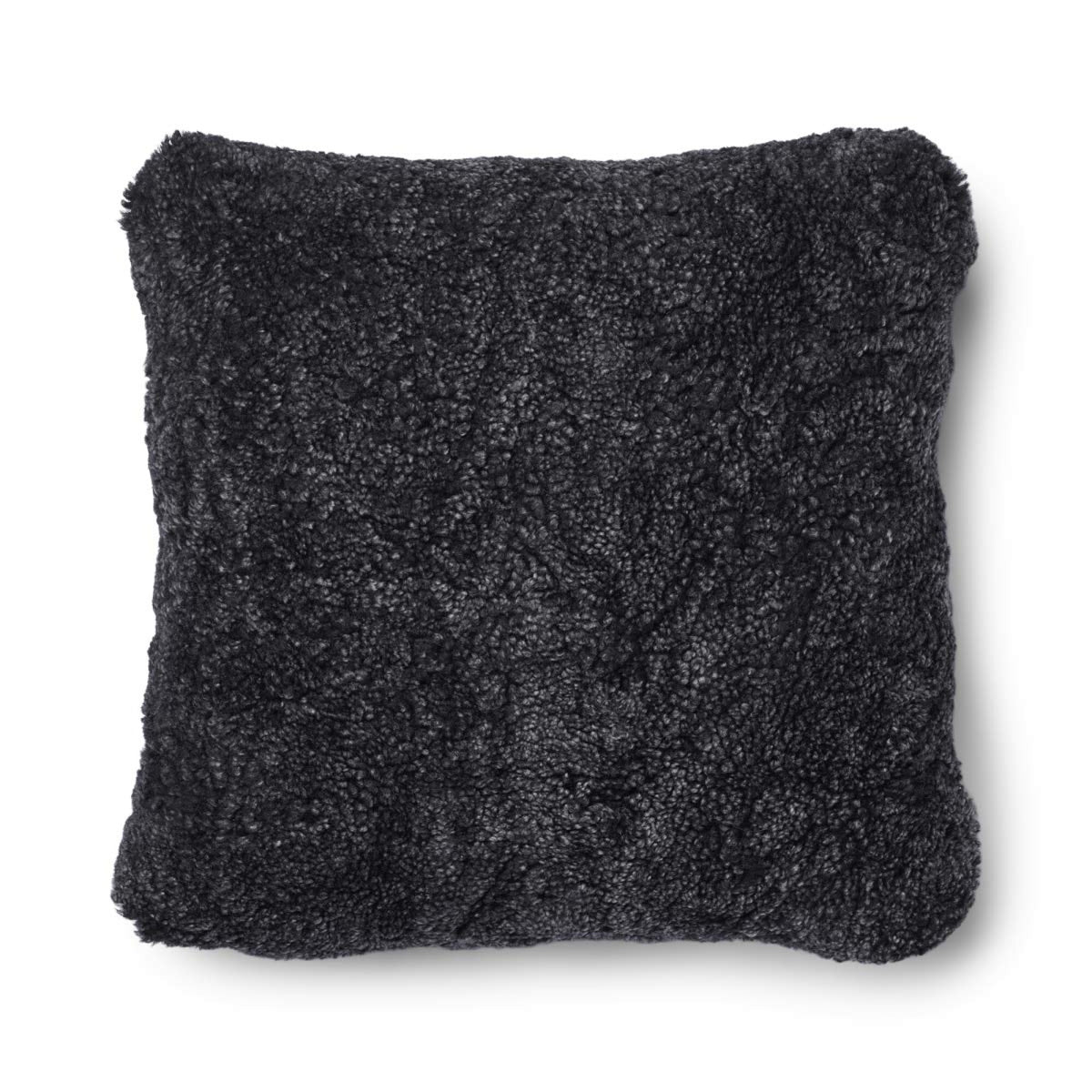 Short-Wool Sheepskin Cushion | 20x20 in | 13x20 in Charcoal/Anthracite / 20x20 in