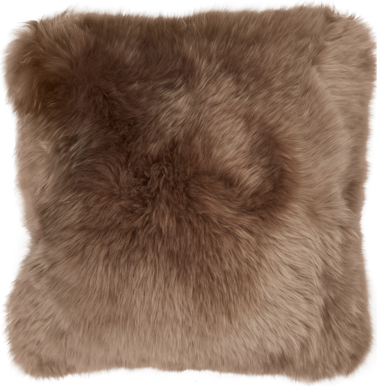 Long-Wool Sheepskin Cushion | LW | Leather backing