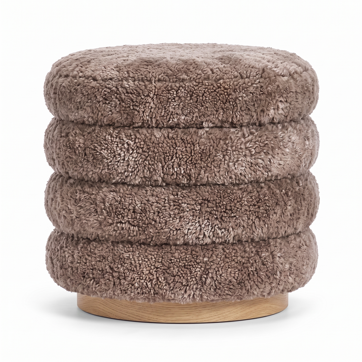Matthew Stool Oak Base / Taupe