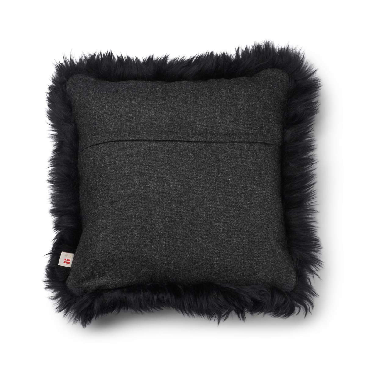 Wool Cushion | LW trim | 20x20 in | 13x20 in Charcoal/Black / 20x20 in