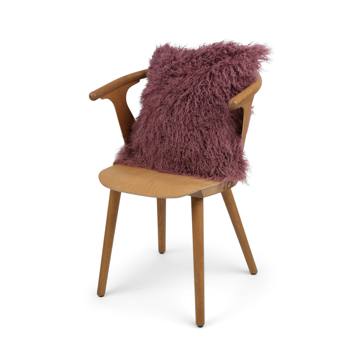Sheepskin Cushion | Tibet | 20x20 in Grape Purple