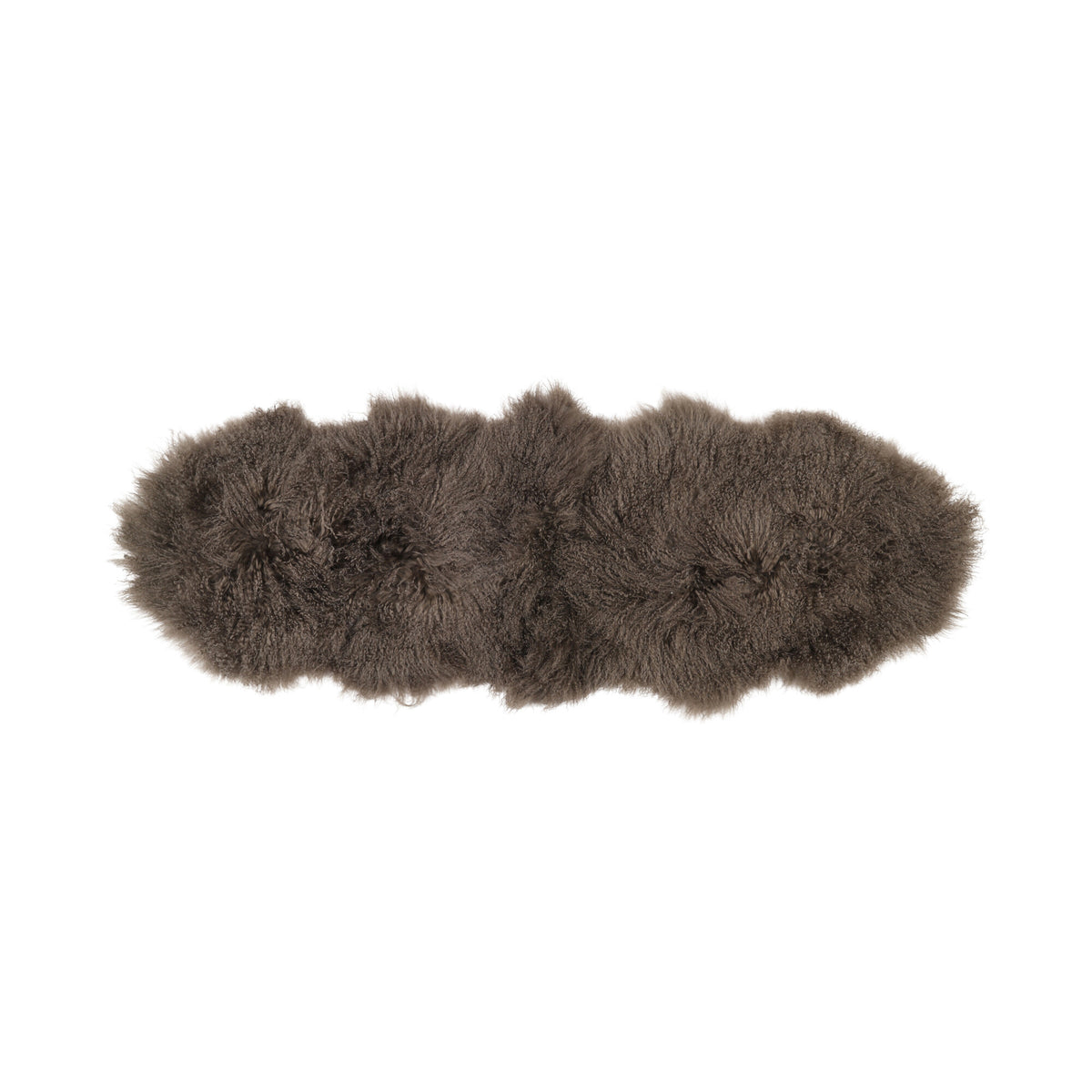 Double Mongolian Sheepskin | 59 x 22 in Taupe