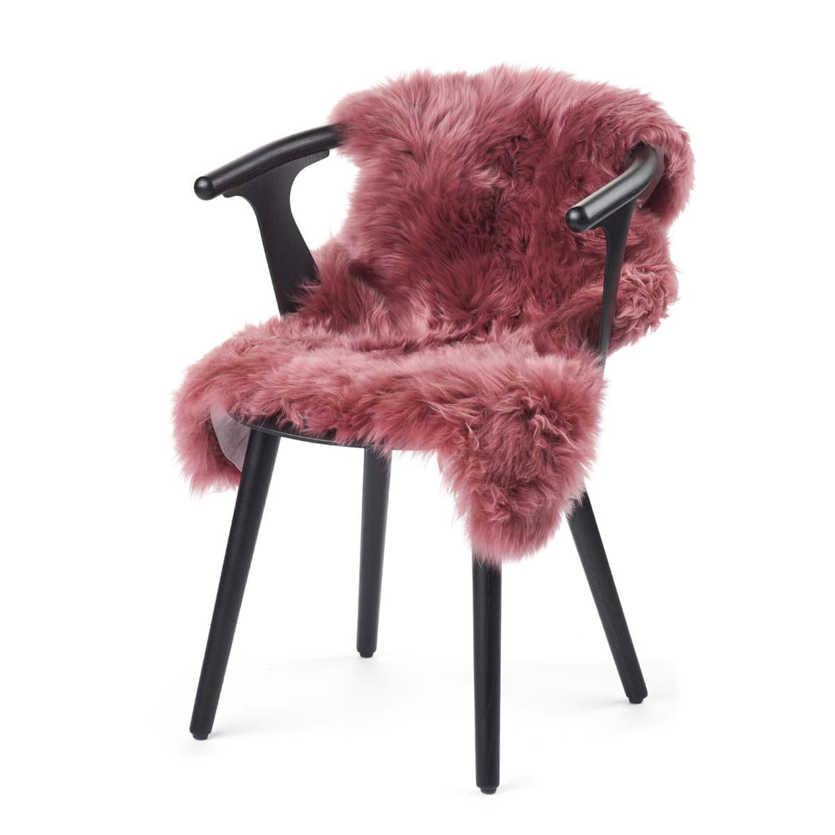 Premium Quality New Zealand Sheepskin | Long Wool | 39 in Old Rose