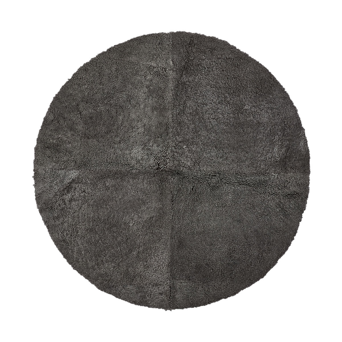 Short Wool Curly Sheepskin Design Rug | D71 in Graphite
