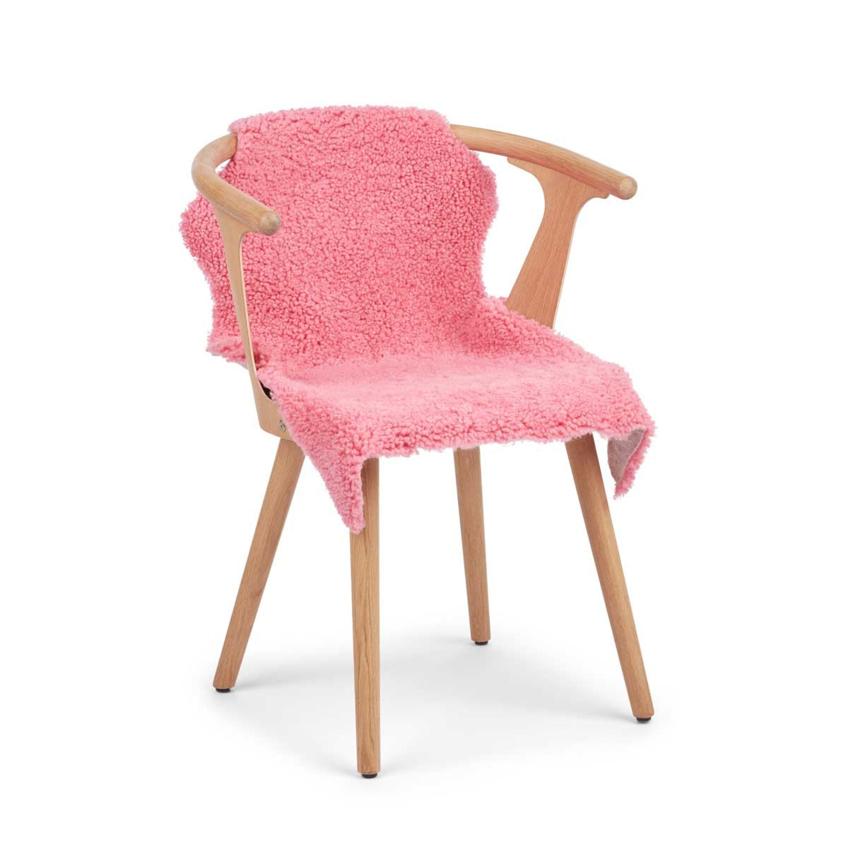 New Zealand Sheepskin | Short Wool | Dyed | 35 in Coral Pink