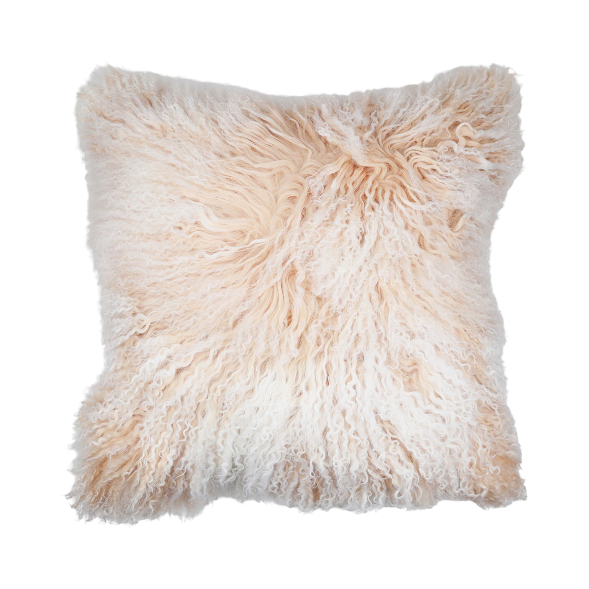 Sheepskin Cushion | Tibet | 20x20 in Arctic Sunrise