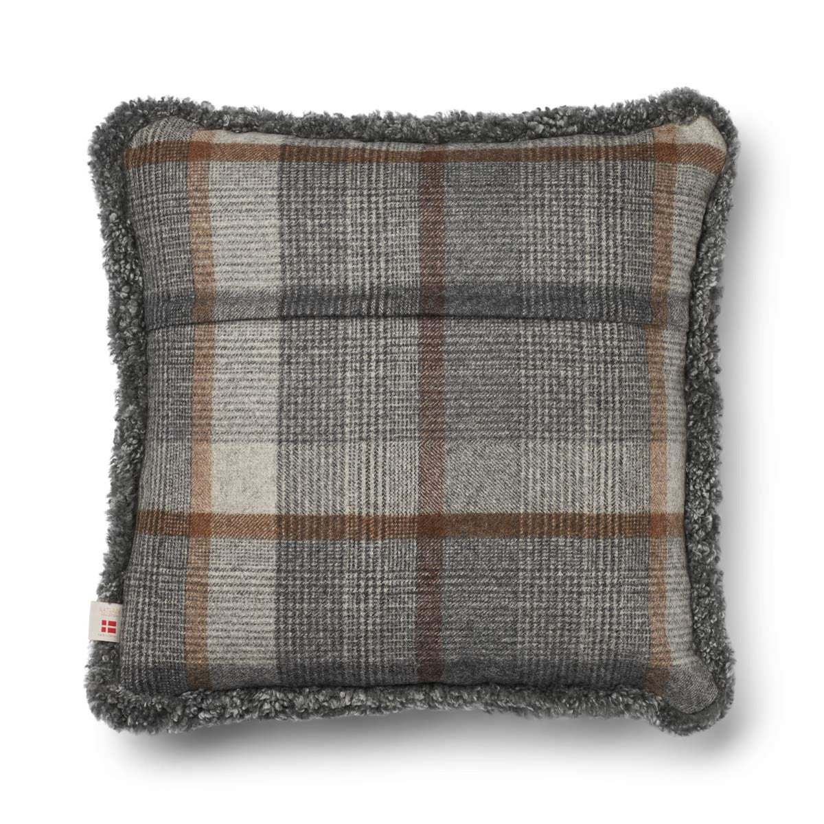 Wool Cushion | Doublesided | SW trim | 20x20 in | 13x20 in Glencheck-Grey/Light Grey / 20x20 in