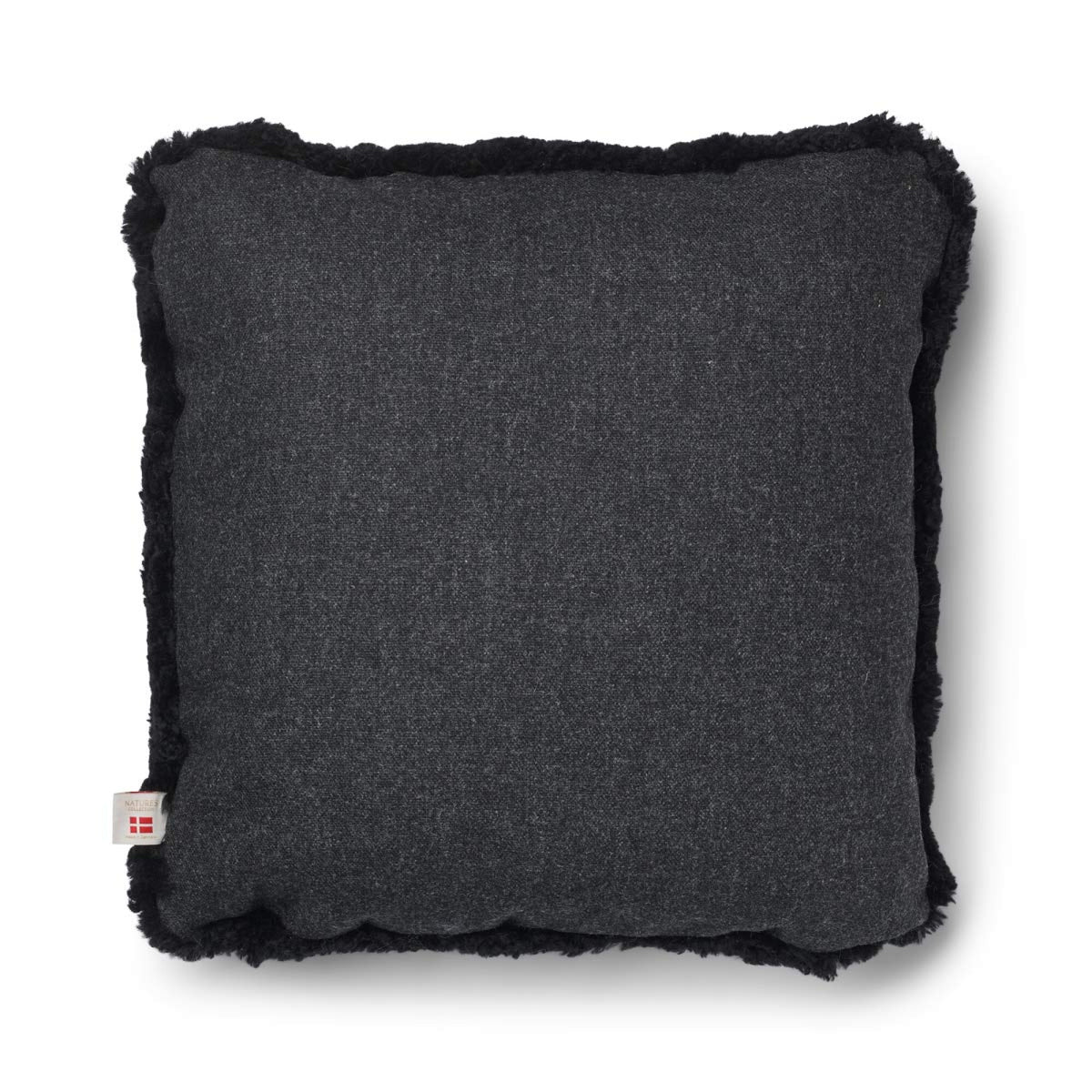 Short-Wool Sheepskin Cushion | 20x20 in | 13x20 in Charcoal/Black / 20x20 in