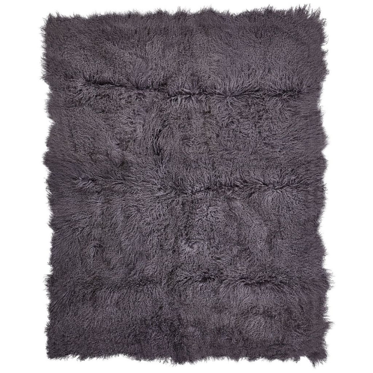 Throw of Curly Sheepskin | 55x71 in Steel