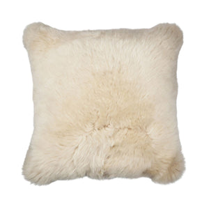 Sheepskin Cushion | Long Wool | New Zealand | Square Linen