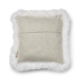 Wool Cushion | LW trim  | 52x52 cm Silver/Ivory