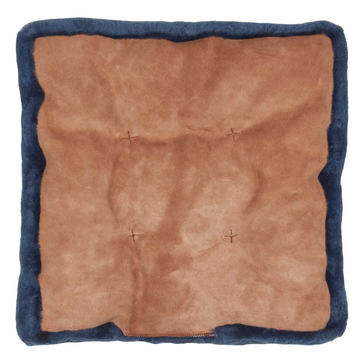 Moccasin Seat Cover | 18x18x2 in Navy Blue