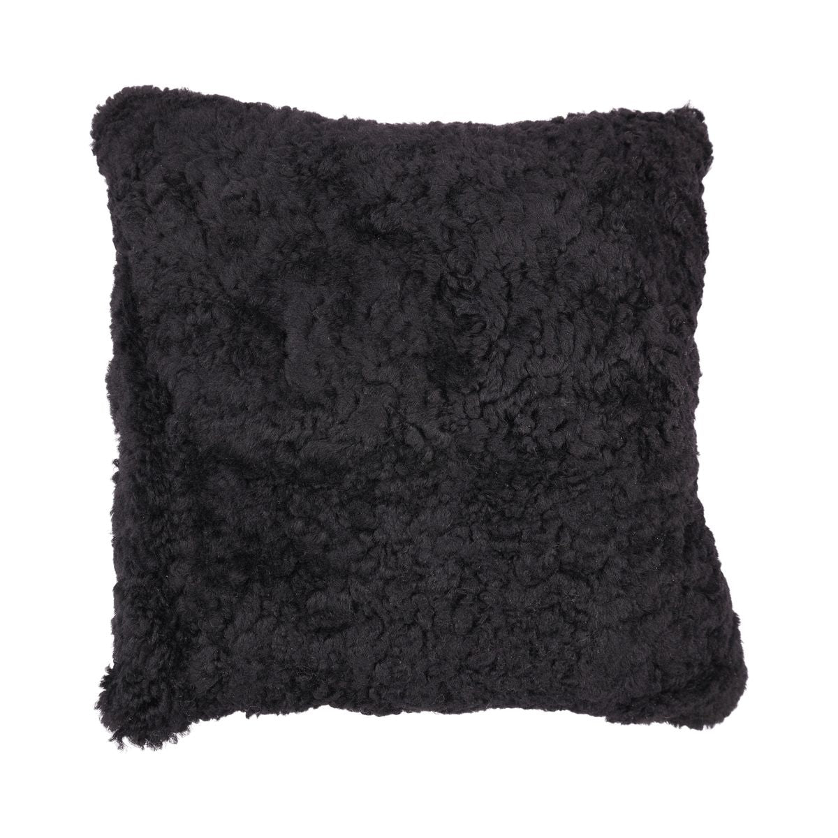 Sheepskin Cushion | Short Wool | New Zealand |  Square Black