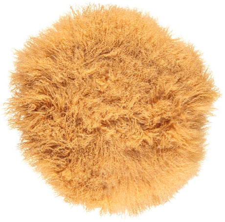 Curly Cake Cushion | D15 in | 18 in | 24 in Imperial Yellow