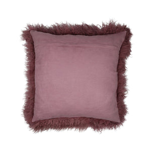 Sheepskin Cushion | Tibet | 20x20 in Grape Purple