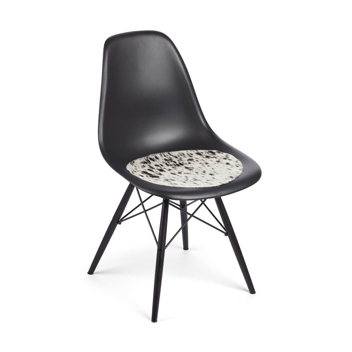 Cow Hide Seat Cover | D15 in Salt/Pepper/Black/White