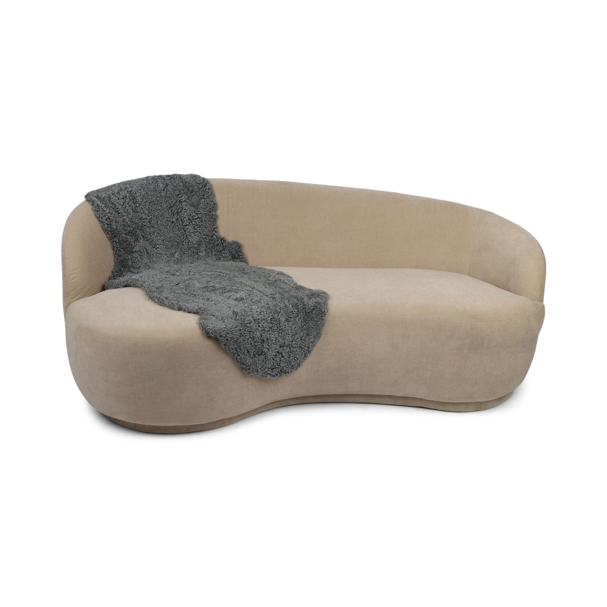 Double Sheepskin  |Short Wool | New Zealand Scandinavia Light Grey