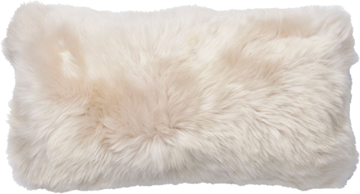 Long-Wool Sheepskin Cushion | Doublesided | New Zealand | 10x20 in Linen