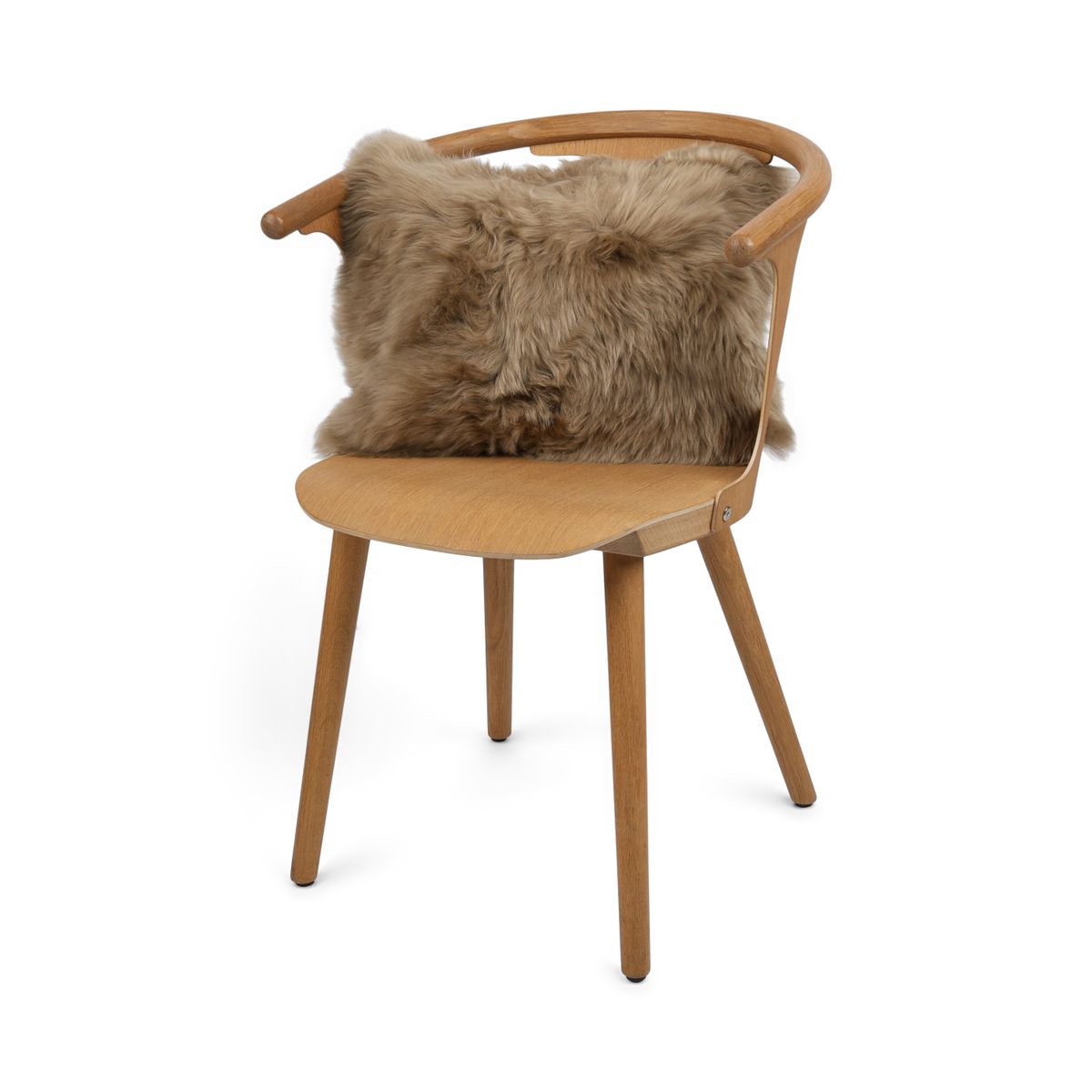 Sheepskin Cushion | Long Wool | New Zealand | Rectangular Taupe