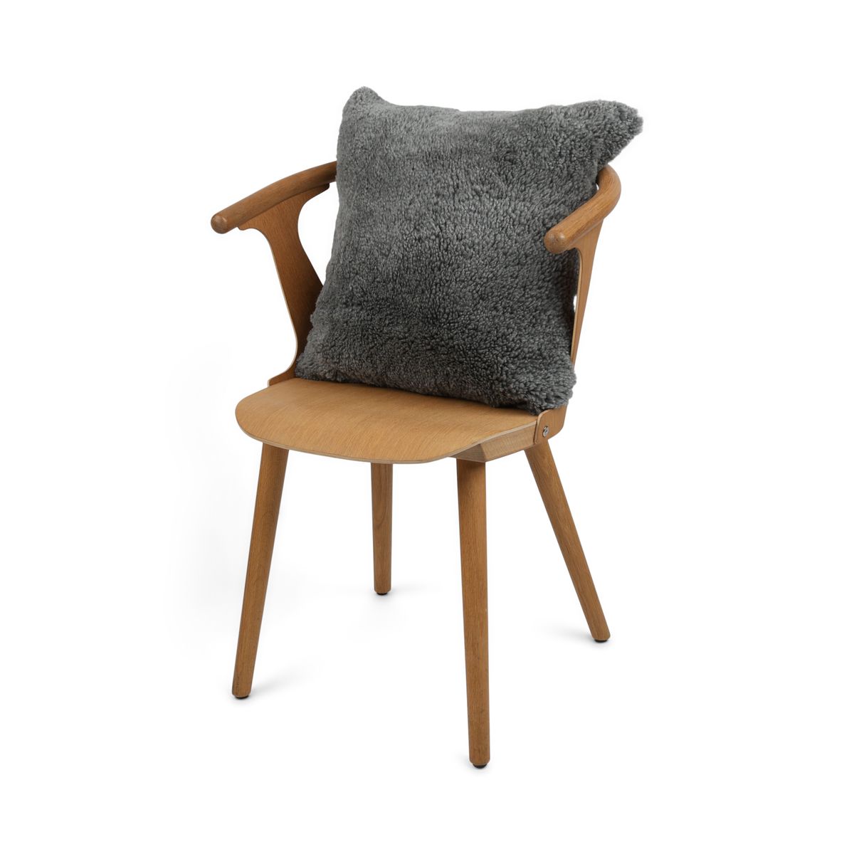 Sheepskin Cushion | Short Wool | New Zealand | Square Scandinavia Light Grey