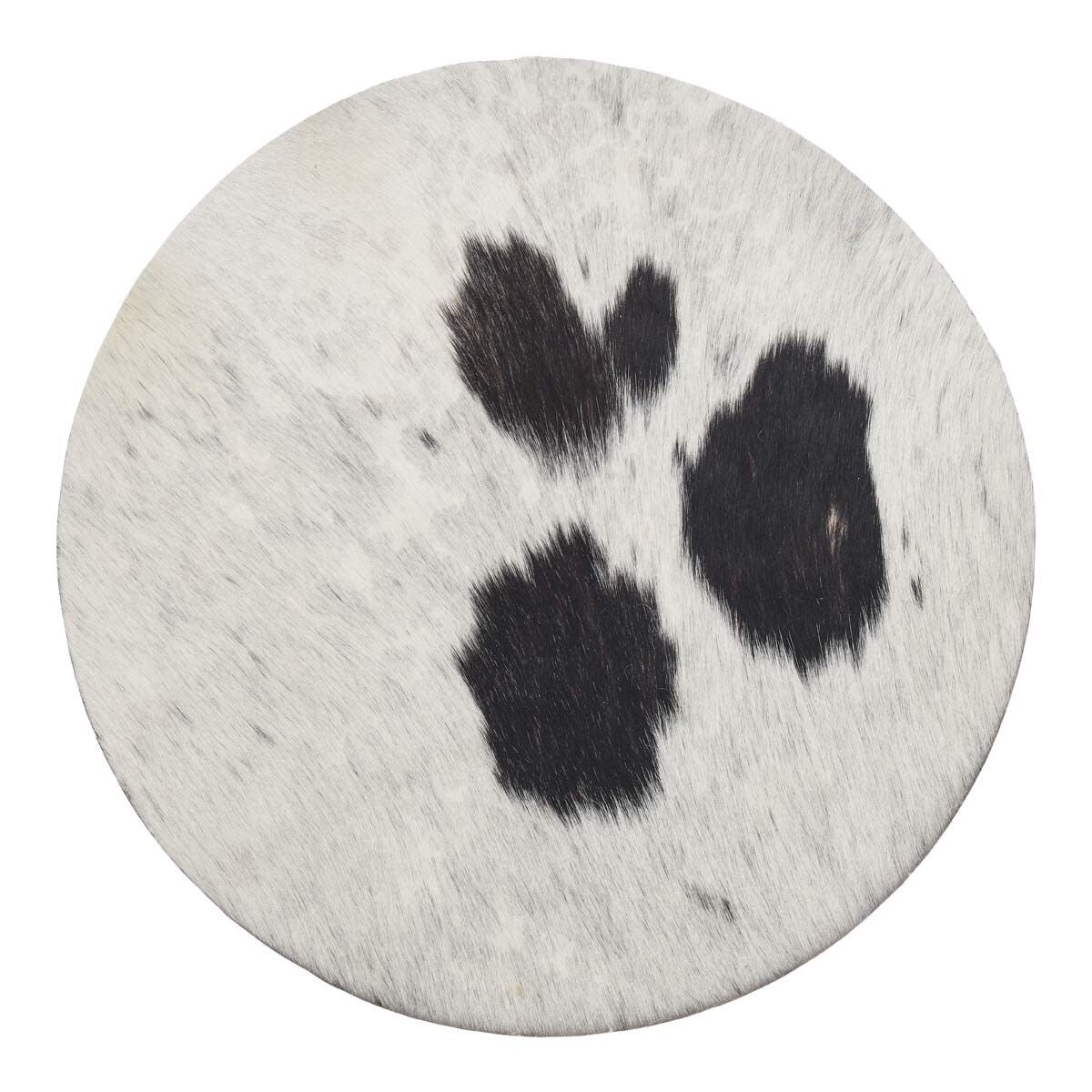 Cow Hide Seat Cover | D15 in Salt/Pepper/Black/White