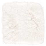 Long Wool Sheepskin Seat Cover WIth Filling Ivory