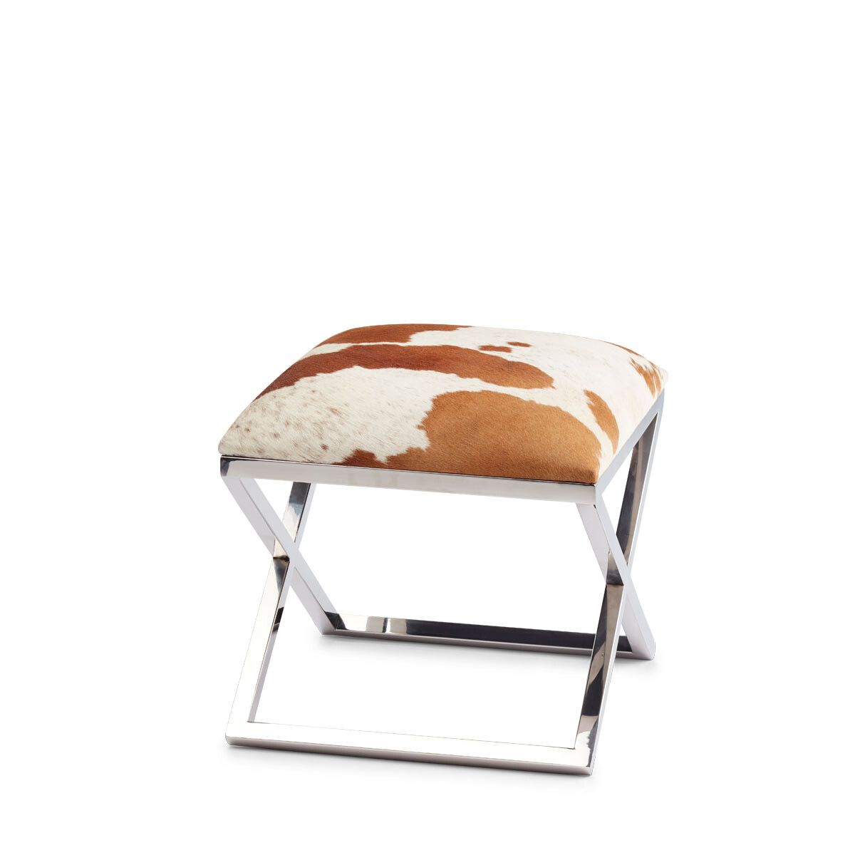 Stool Of Cow Hide | 18x18x18 in