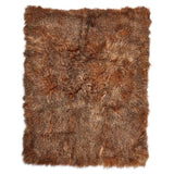 Throw of Curly Sheepskin Sunset