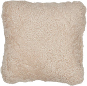 Short-Wool Sheepskin Cushion | Doublesided | 16x16 in 