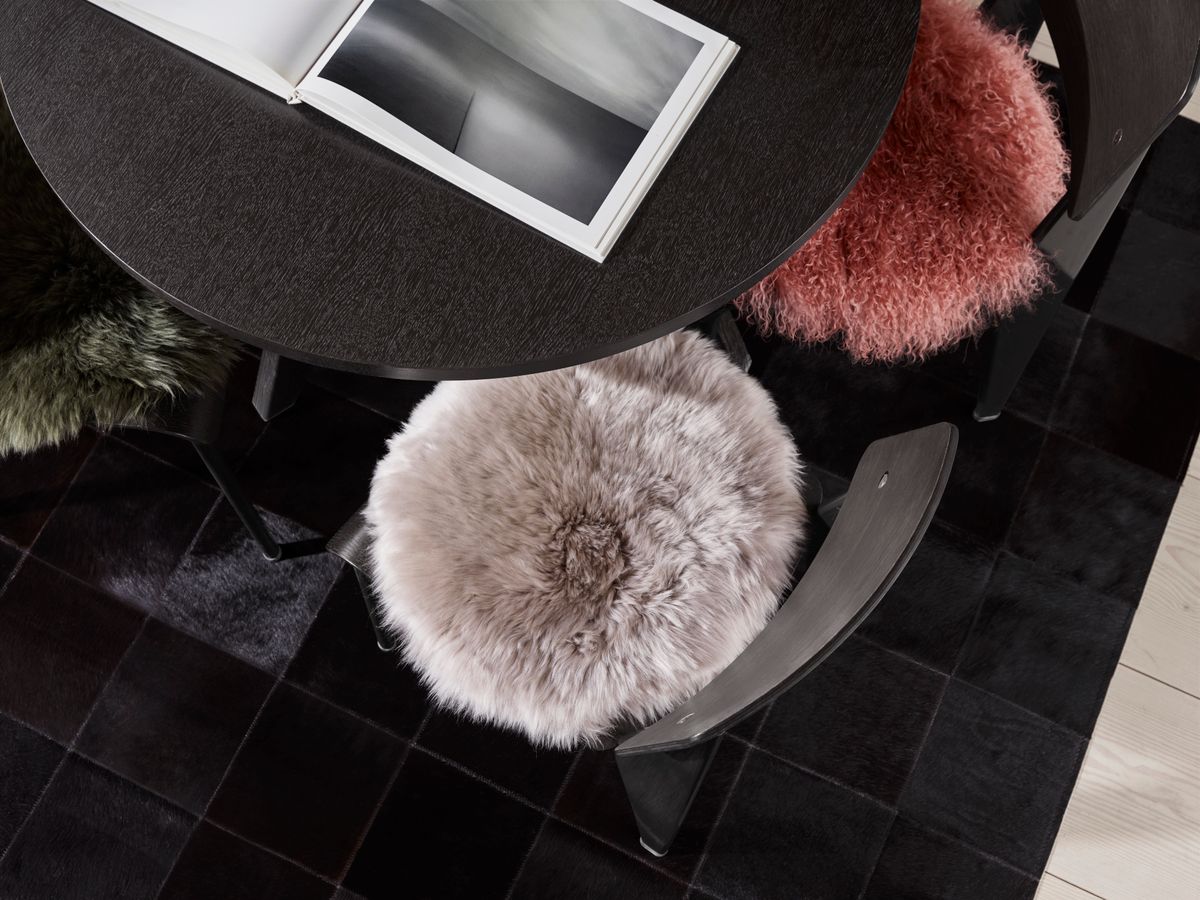 Cow Hide Rug Berlin Black