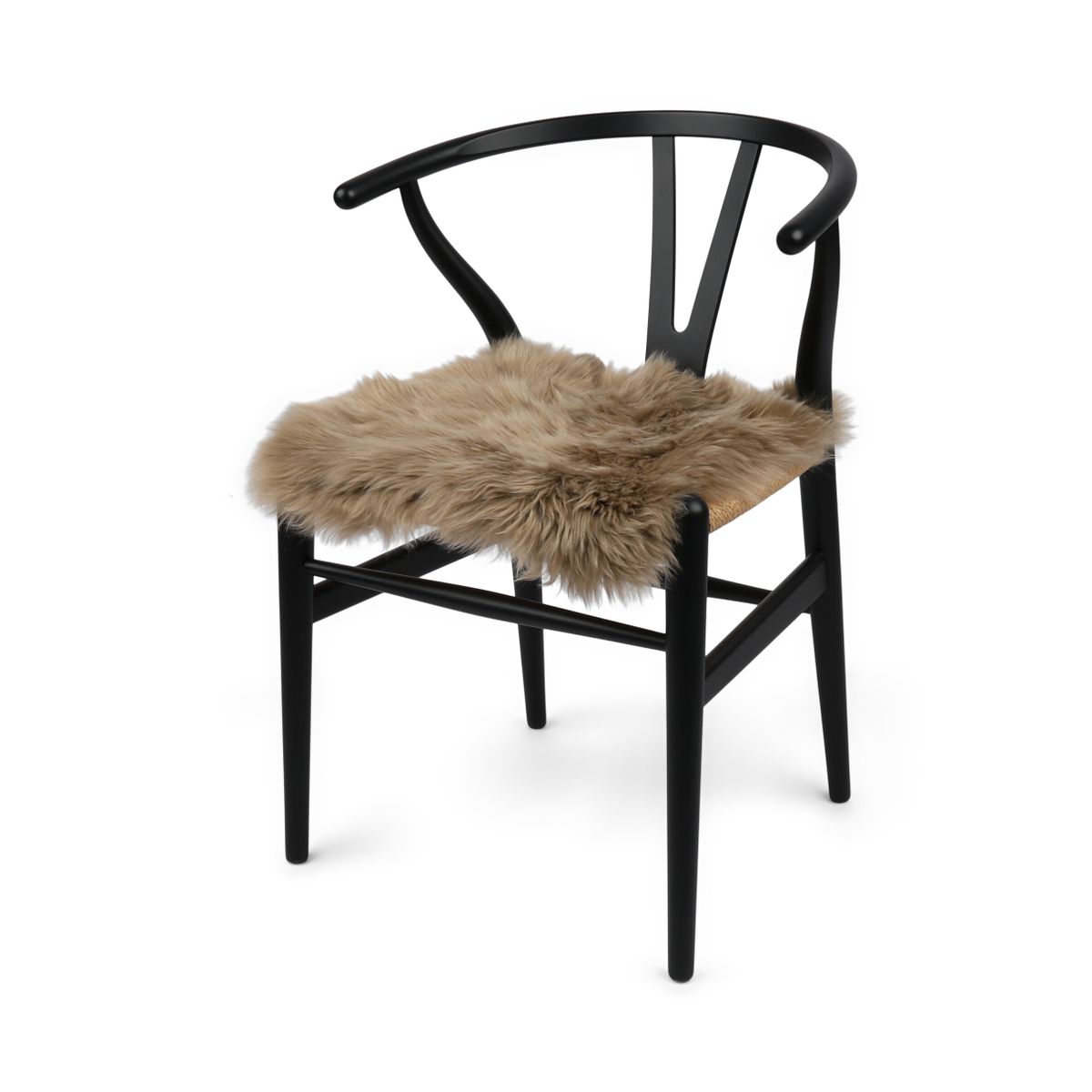 Long Wool Seat Cover | New Zealand | Square Taupe