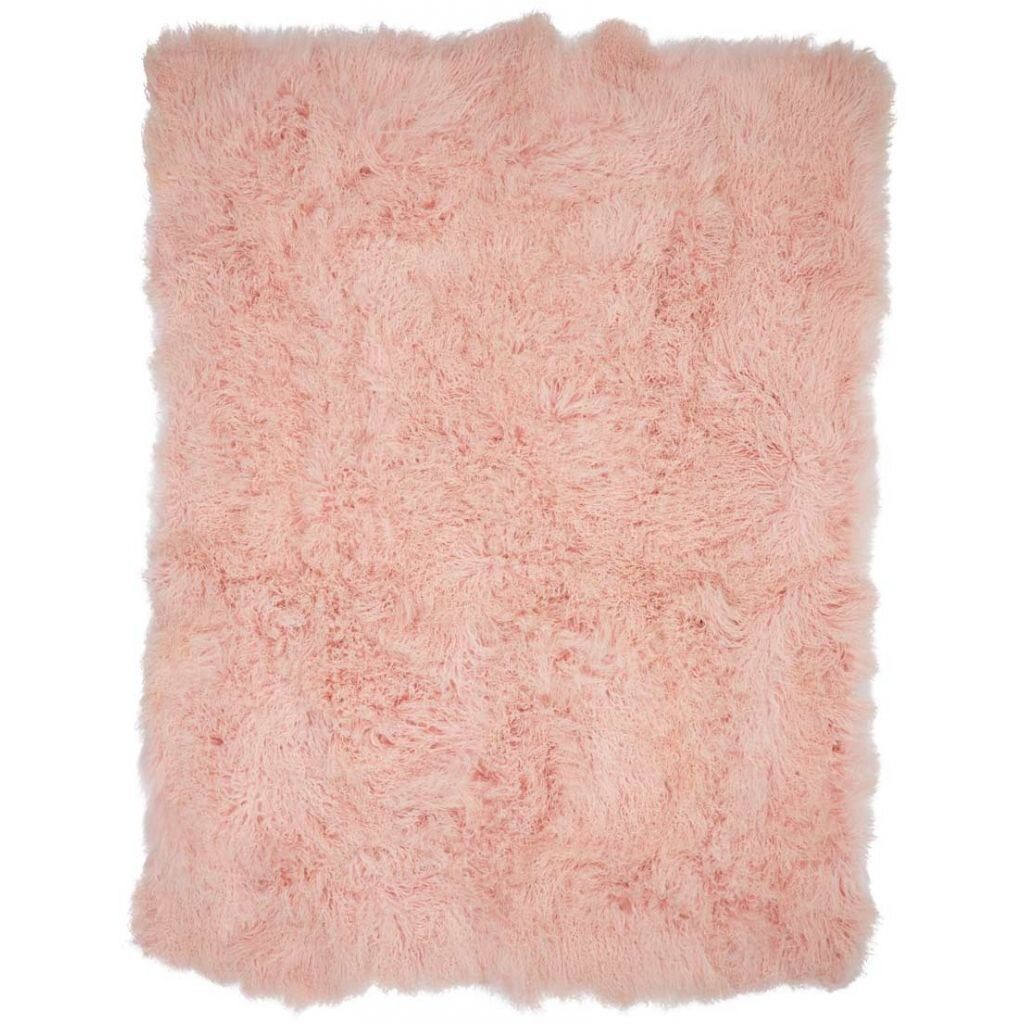 Throw of Curly Sheepskin Candy