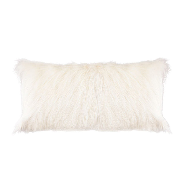 Goat Skin Cushion | 11x22 in