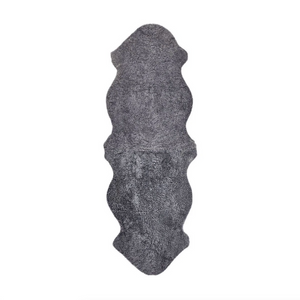 Double Short Wool Merino Sheepskin Rug | Light Grey | 67x24 cm (Bestseller)