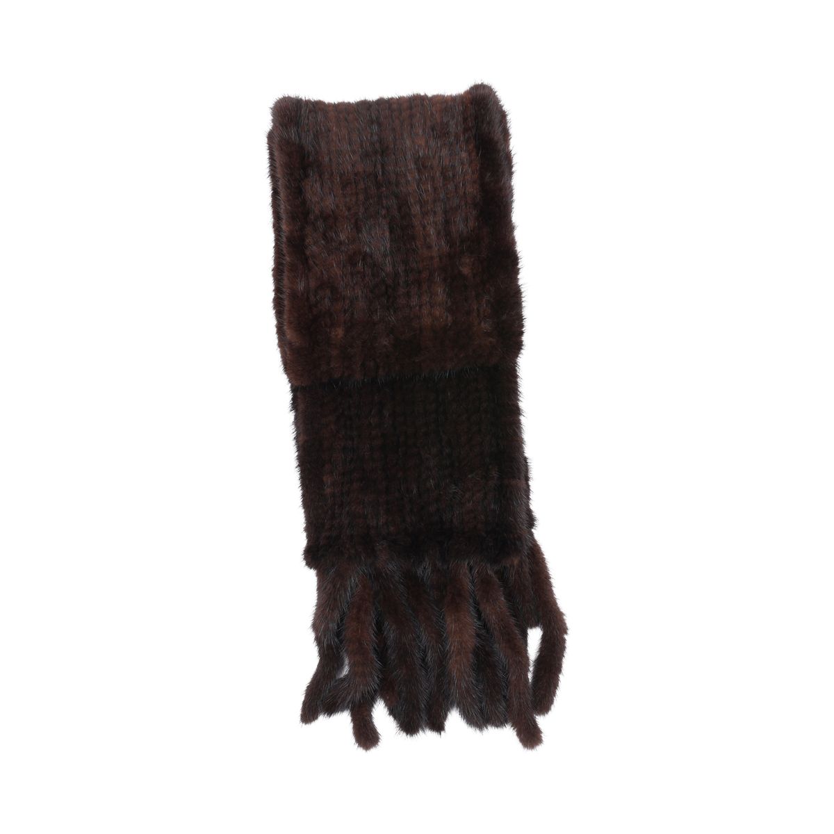 Mink Scarf Natural Dark Brown