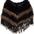 Mia Poncho Black/Natural Brown