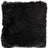 Long-Wool Sheepskin Cushion | 14x14 in Black