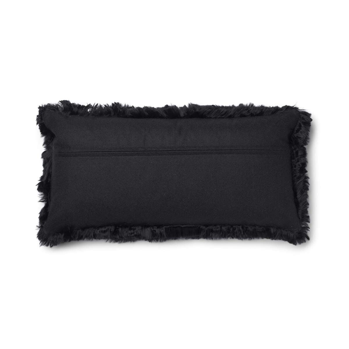 Alpaca Cushion | 30x60 cm Black