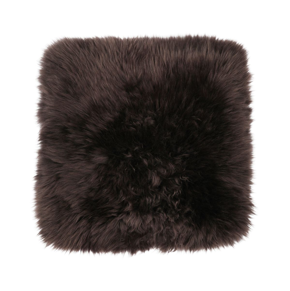 Long Wool Seat Cover | New Zealand | Square Chocolate
