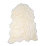 Long Wool Sheepskin Rug 104x150 cm Ivory