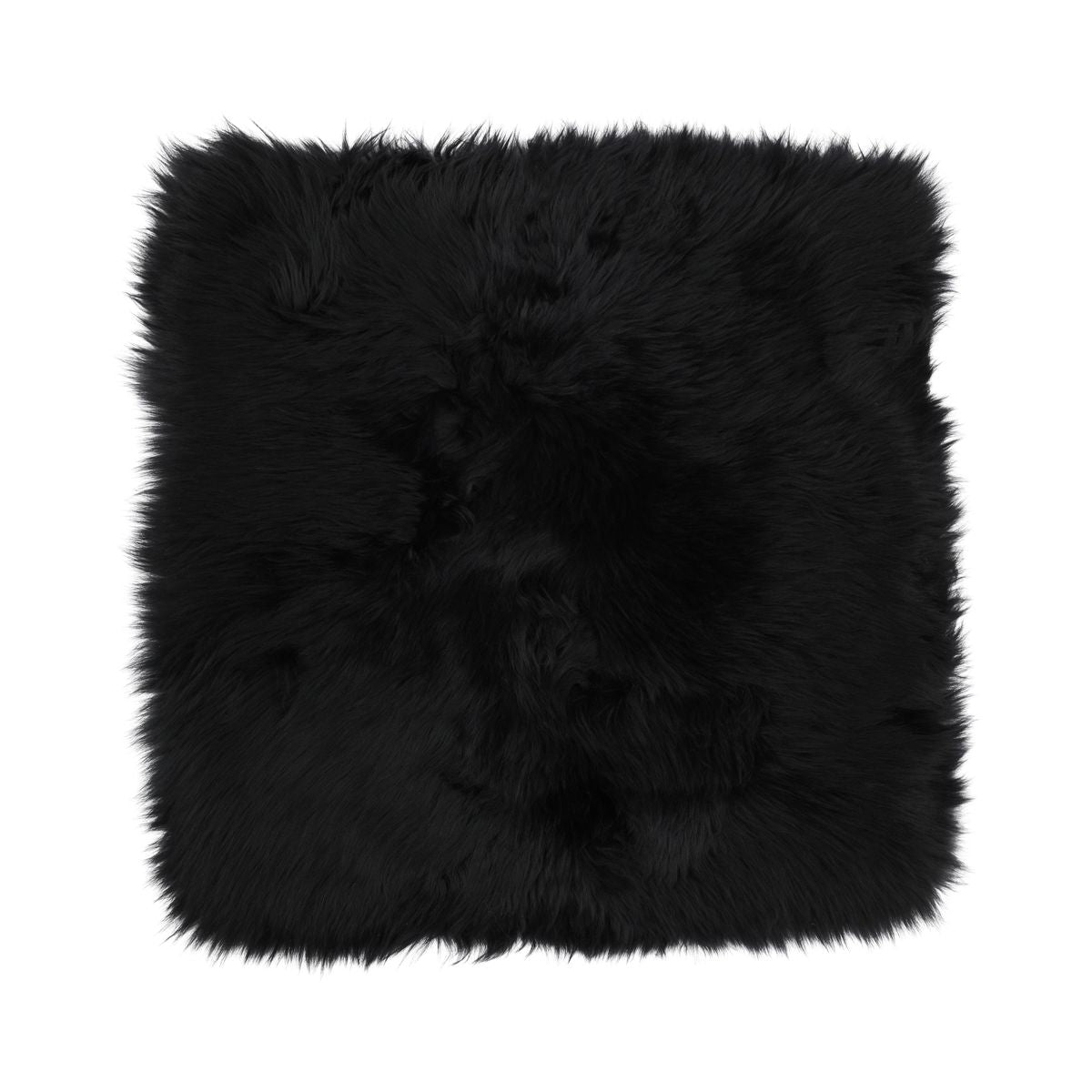 Long Wool Seat Cover | New Zealand | Square Black