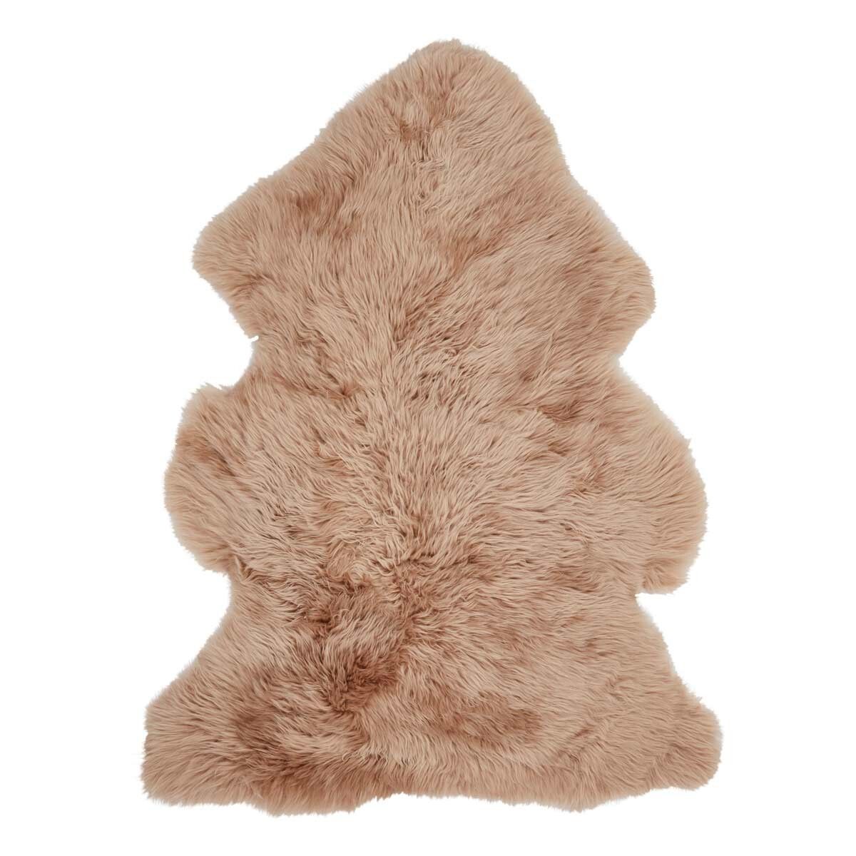New Zealand Sheepskin | Long Wool | 45x24 in Warm Sand